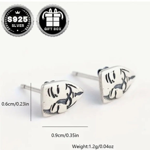 925 Theatrical Masks Earrings 🎭 - Picture 2 of 2